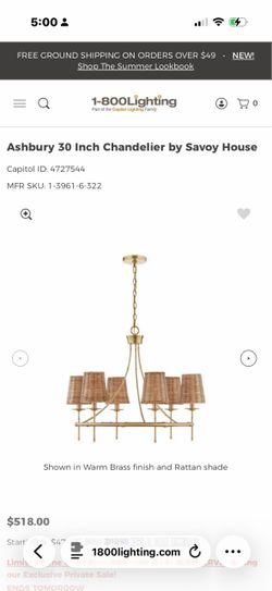 Ashbury 30 Inch Chandelier by Savoy House