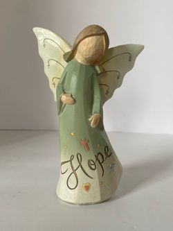 Vintage Resin Angel “Hope” Theme Home Decor Figurine