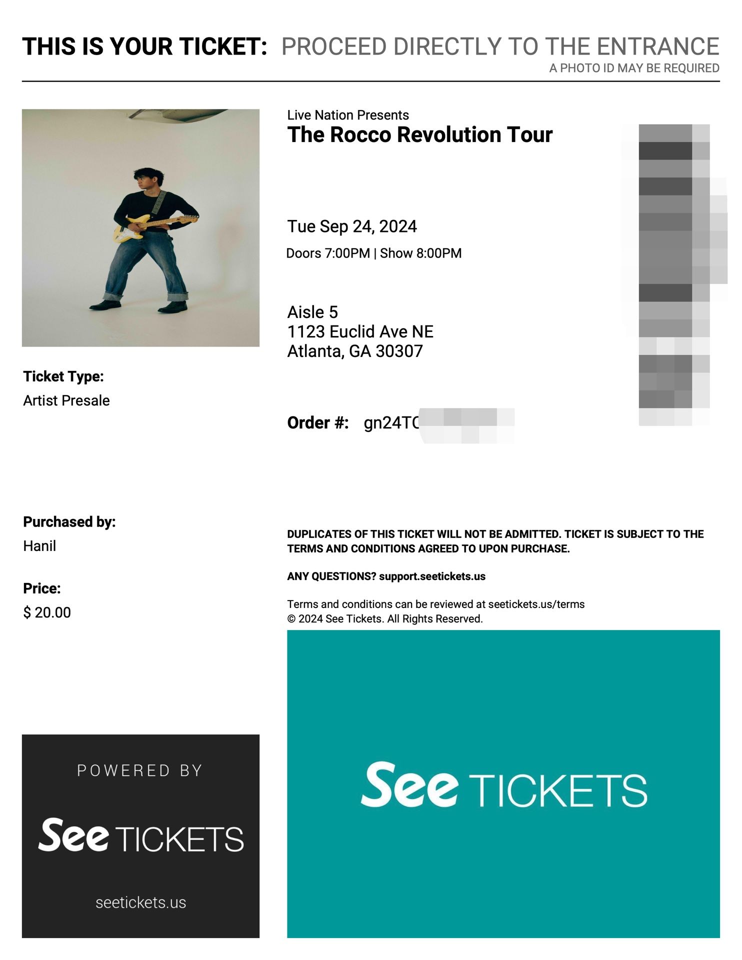 The Rocco Revolution Tour Tickets