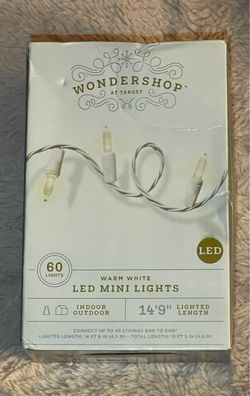 Wondershop 60 Warm White LED Mini Lights New