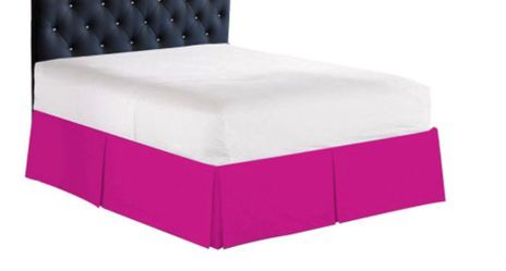 Hot pink bed skirt