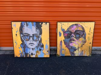Large Abstract gold canvas
