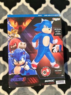 Sonic kids inflatable costume one size fits most. New!