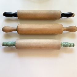 Vintage Wood Rolling Pins•Set Of 3•$18
