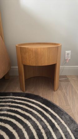 Wood bedroom side table