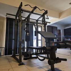 Smith Machine 2001 | Multi-Use Adj Bench | Gym Equipment | Fitness | Squat Rack | Excercise |🔴WEIGHTS AND BARBELL SOLD SEPARATELY 🔴 FREE DELIVERY 🚚
