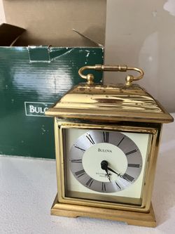 BULOVA BRASS CHIMING WESTMINSTER/WHITTINGTON MANTEL 