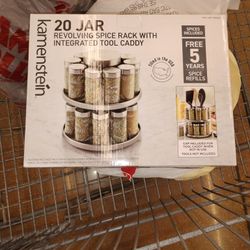 BRAND NEW SPICE RACK WITH  JARS