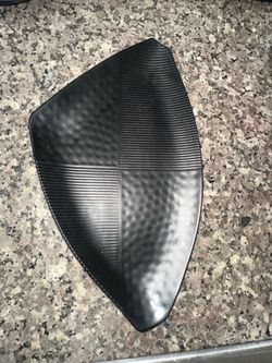 Black Triangle Melamine Plate