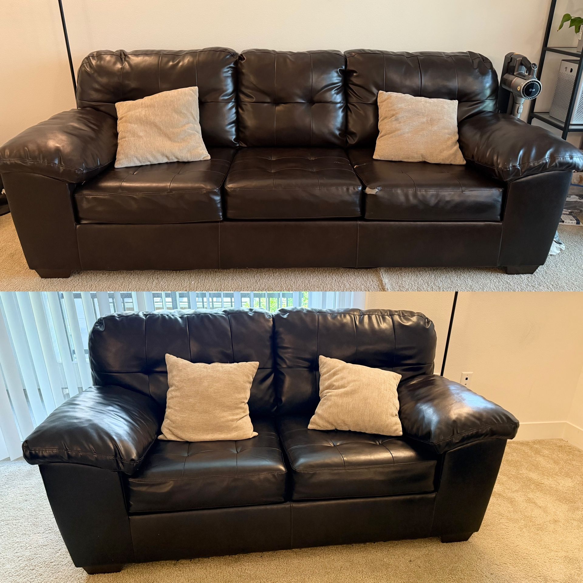 Leather Sofa And Love Seat