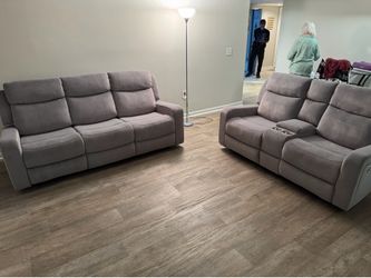 Best offer 2 piece reclining, couch, and loveseat.