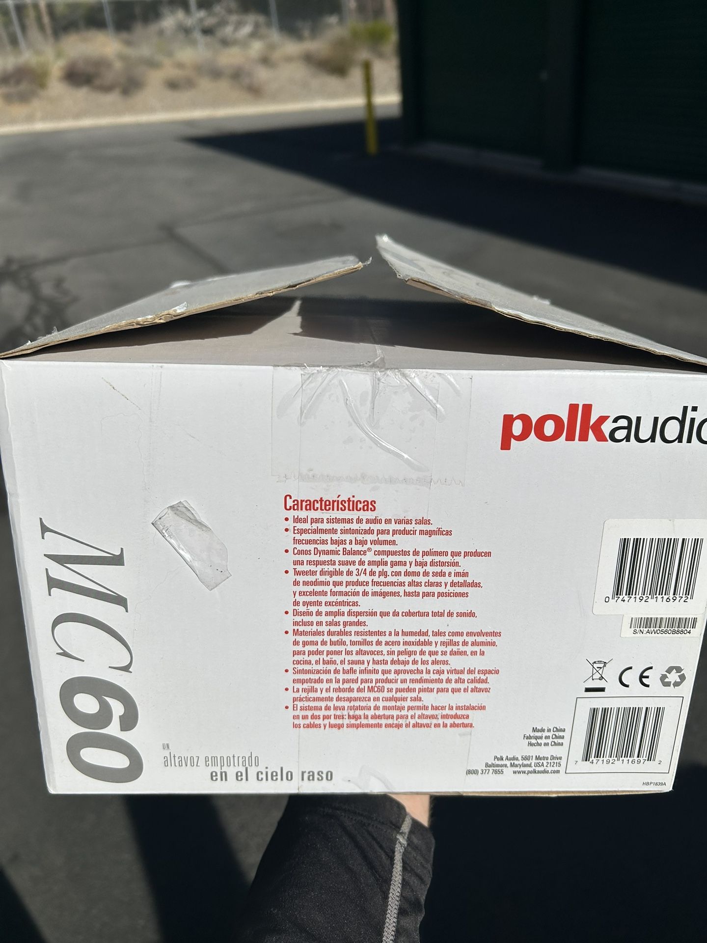 2 Polk Audio MC 60 Speakers