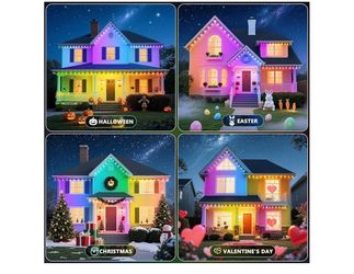 BIG DEAL!!500FT Permanent Outdoor Lights,RGB Eaves Lights with App Control Remote