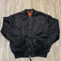 Brand new Black Bomber Jacket Coat (Size: Small)- $30