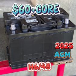 AGM Car Battery Group Size 48/H6