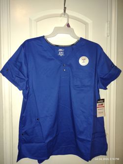NEW 2XL Genuine Dickies Women Snap Front Medical Top