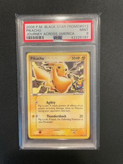 Pikachu Journey Across America PSA 9 *MINT* Pokémon 10th Anniversary 012 Black Star Promo Pokemon Slab 2006 CGC BGS Graded