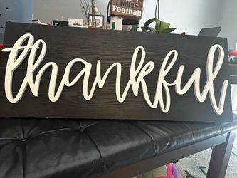 Thankful Home Decor Sign
