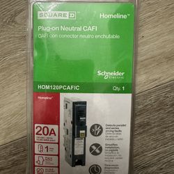 Square D Home Line 20 AMPS Plug-on Neutral CAFI HOM120PCAFIC