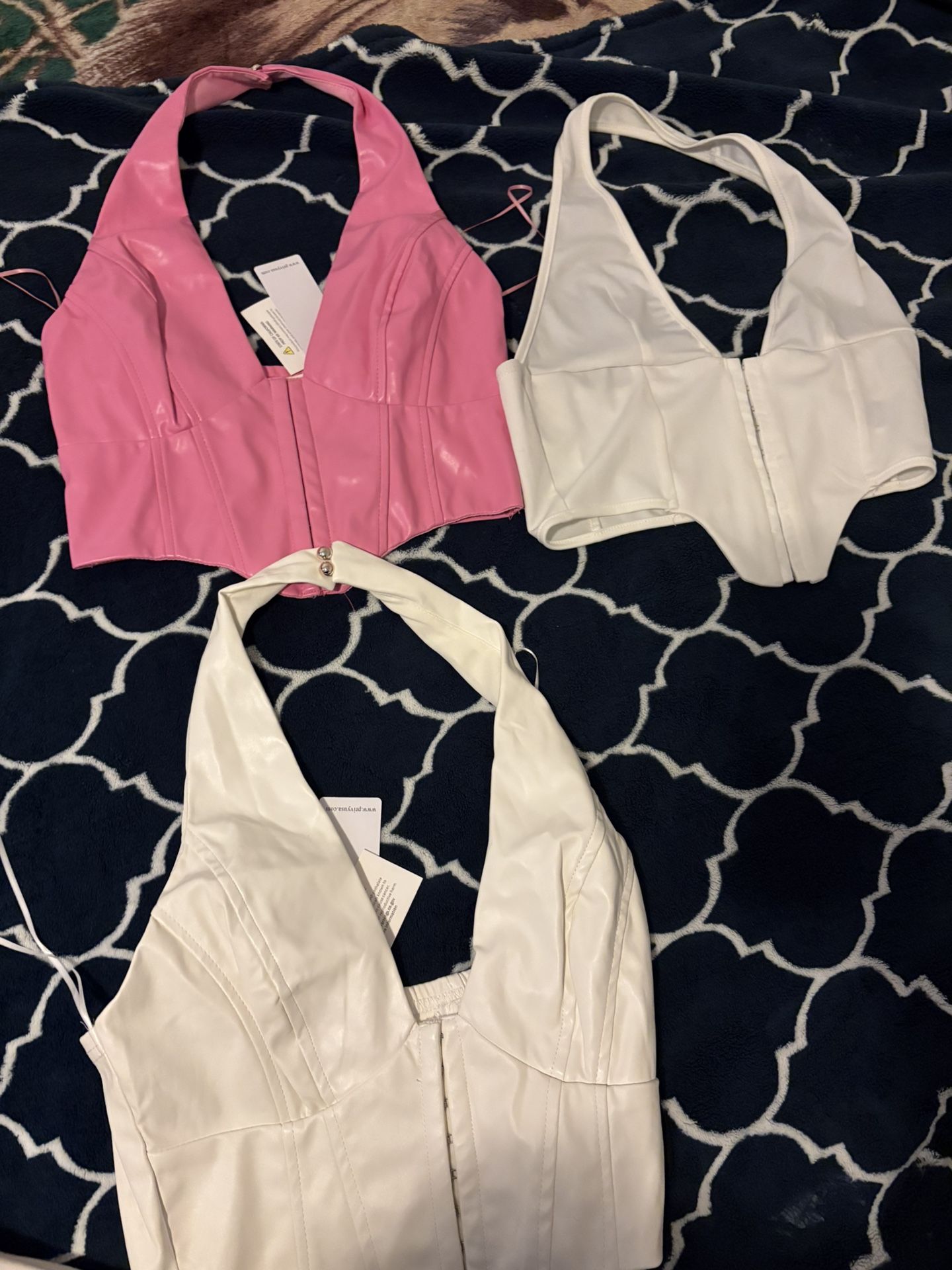 Leather Halter Tops Small