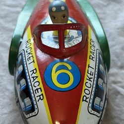 Friction Tin Toy Rocket Racer 
