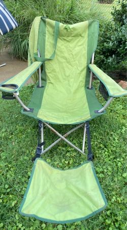 Folding Camp Chair with Footrest/carrying pouch
