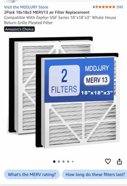 MDDJJRY 2-Pack 18x18x3 MERV 13 Air Filter Replacement