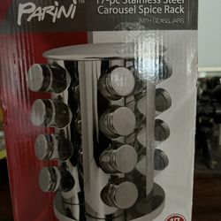  Spice Rack with Glass Jars