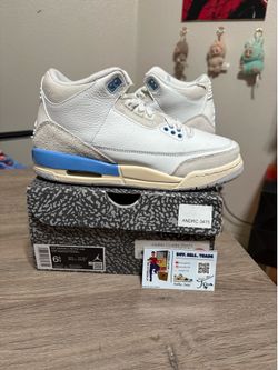 Size 6.5Y / 8W - Nike Air Jordan 3 Lucky Shorts White UNC Blue