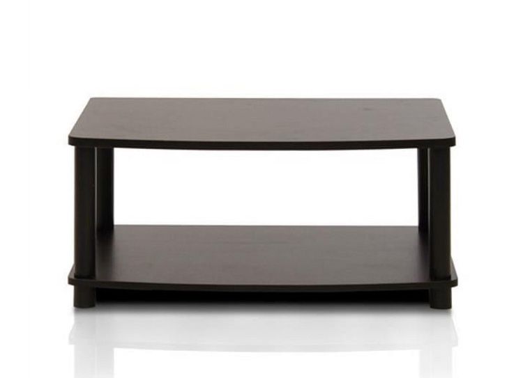 Turn-N-Tube 2-Tier Elevated TV Stands, Espresso/Black