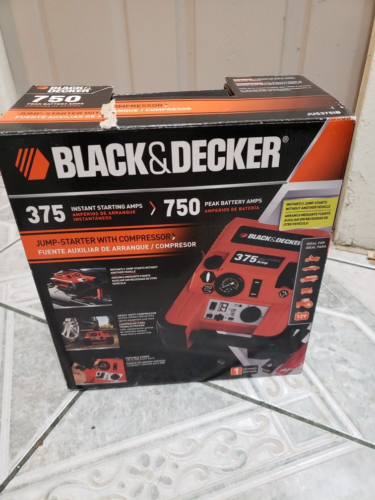 Black and decker 375 amp jump starter deals