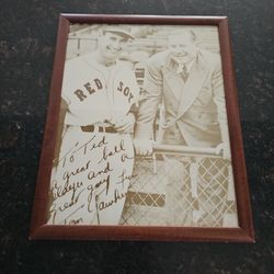 Ted Williams framed print 12x15