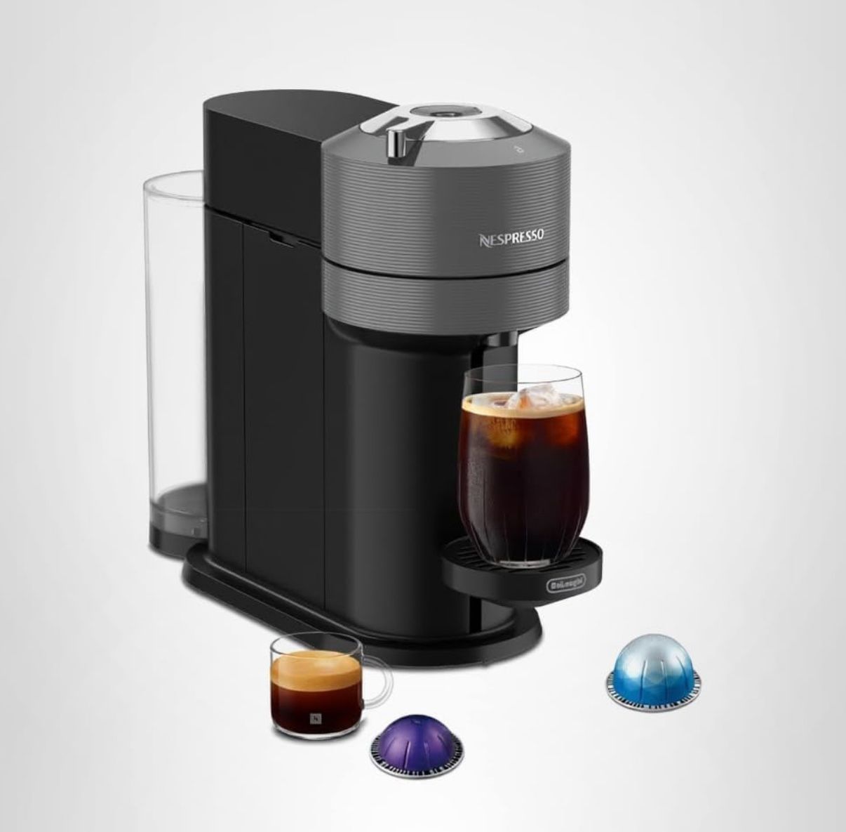 New Nespresso Vertuo Next Coffee and Espresso Maker, Machine Only, 1260 watts, Dark Gray