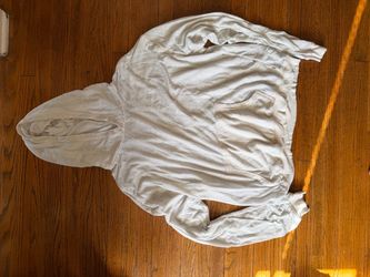 Thin white sweatshirt