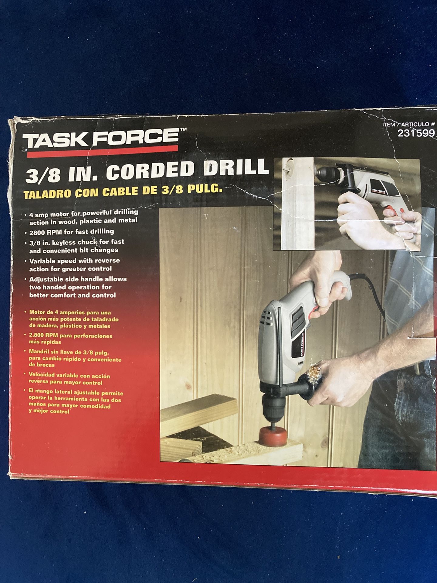 3/8 Corded Electric Drill - Brand New In Box