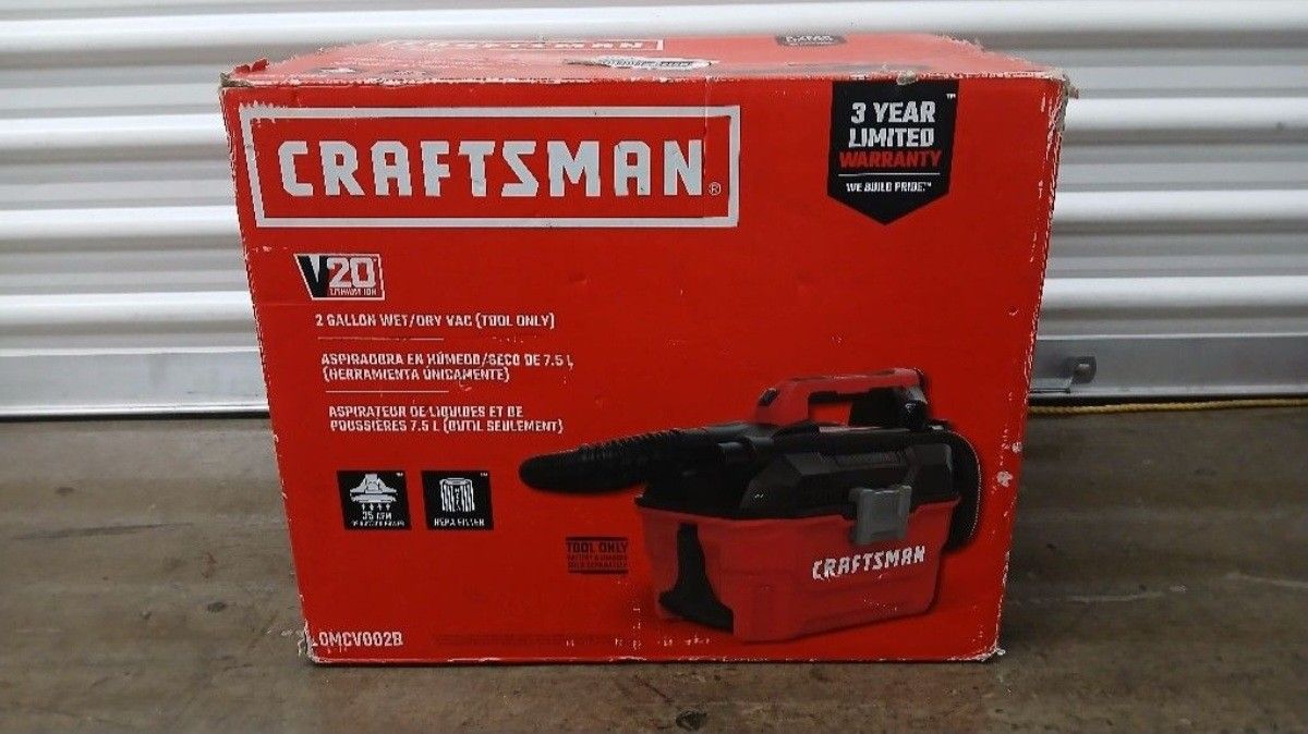$100 New In The Box Unopened Craftsman Battery Operated Wet/Dry Vacuum