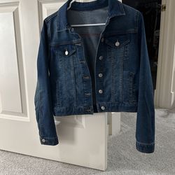 Blue Denim Jacket Medium Size For Girls