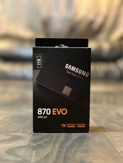 Samsung 870 EVO 1TB 2.5” SATA SSD for laptops desktops AIO storage and other devices