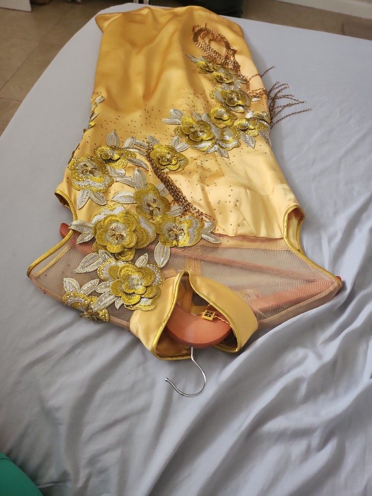 Chinese Yellow Dress Traditional