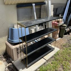 Vintage Metal Shelving Bookshelf