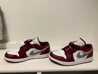 Air Jordan 1 Low Red White Grey Sneakers