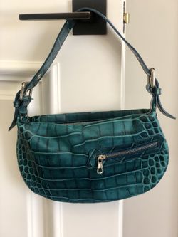 Francesco Biasia Leather Blue Shoulder Bag