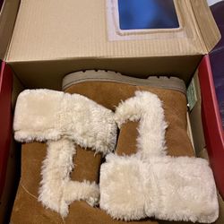 Style & Co Girls Witty Faux Fur Boots size 6 original price 74$