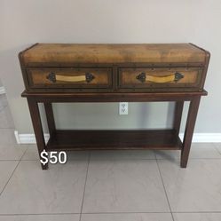 World Map Print Accent Table