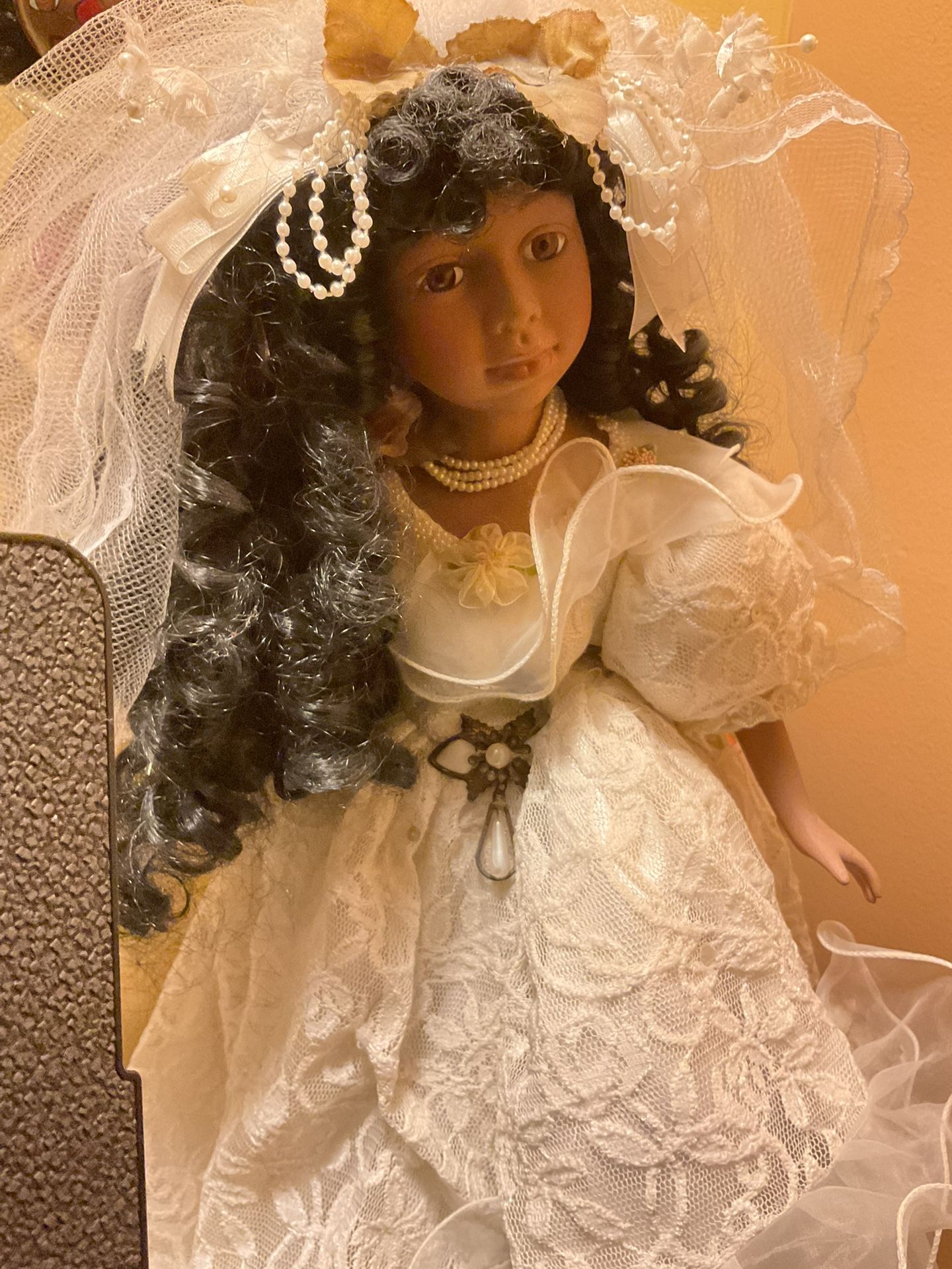 A Beautiful Black Bride (23”) Tall Ready To Get Married