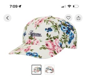 SS26 - Supreme Floral Flannel 6-Panel White