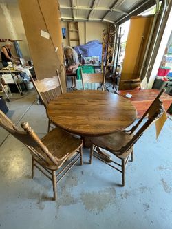 Vintage Round Oak Table Only