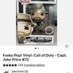 Captain John Price Call Of Duty Funko Pop