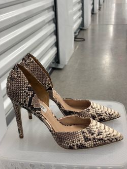 Steve Madden Snake Print Pointed Toe D’Orsay Heels Size 9