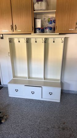 3 cubby plus hanging section-perfect for kids